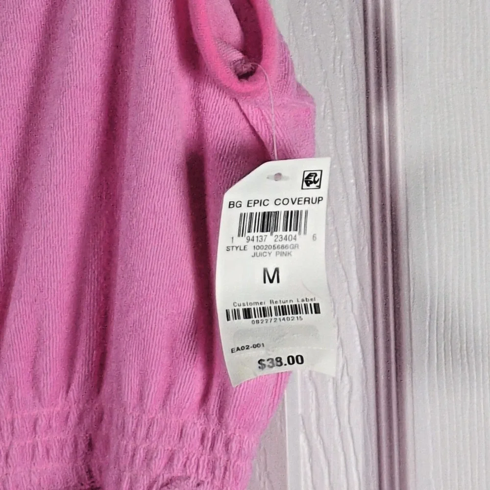 Epic Threads Girls Towel Terry Romper M Pink Swim Suit Coverup 100205686GR NWT
